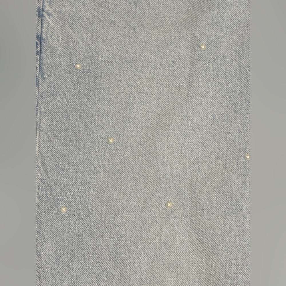 American Eagle AE Pearl Embellished Strigid High-Waisted Stovepipe Jean Sz 4 NWT - Picture 5 of 7